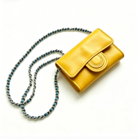 Portefeuille à chaîne ZL307, nouveau modèle tendance, luxe léger haut de gamme, en cuir véritable, mini sac à main mignon pour téléphone, idéal pour le quotidien
