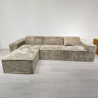 Canapé modulaire compressé en forme de L, ottoman et coussin assortis, gain de place, rembourré, personnalisable, idéal pour le bureau, scellé sous vide
