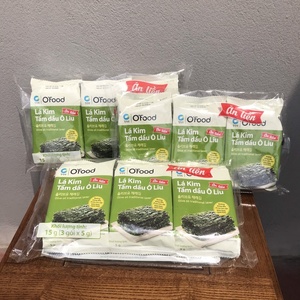 O'food Aceite de Oliva Tradicional con Algas 5g 3 paquetes/bolsa, deliciosas láminas de algas instantáneas, snack crujiente de alta calidad para acompañar el arroz - Product Image 5