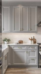 Luxury Small Complete Custom Home Furniture L Shaped Melamine <strong>Unit</strong> Smart Modern Eco-Friendly <strong>Kitchen</strong> Cabinets with Vinyl <strong>Wrap</strong> - Product Image 6