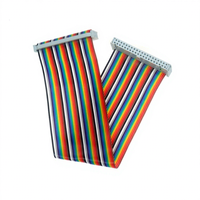 Cable Plano Flexible de PVC FFC de Múltiples Colores, 10 Pines, 20, 30, 40, 50 Pines, IDC 2.54mm, 2.0mm, 1.27mm, para Uso en Computadoras