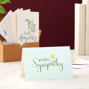 Los mejores saludos de papel Tarjetas de simpatía a granel con sobres Diseños de follaje con sentimientos para <span class=keywords><strong>funeral</strong></span> conmemorativo - Product Image 3