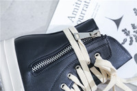 Chaussures décontractées personnalisées avec logo sérigraphié, baskets de luxe montantes à lacets pour femme, bottes plates streetwear à fermeture éclair