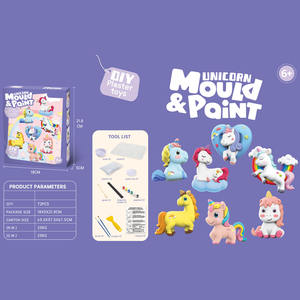 Set plester gambar kartun Unicorn, Set plester edukasi dan pembelajaran Diy untuk anak-anak - Product Image 6