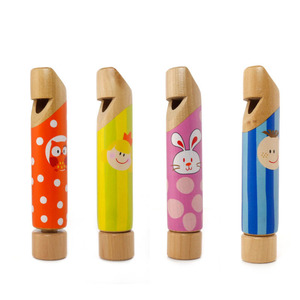 Flauta de Madera con Diseño de Dibujos Animados para Niños, Instrumento Musical de Madera para Educación Temprana, Venta al Por Mayor - Product Image 1