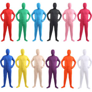 Disfraz de Halloween para adultos y niños <span class=keywords><strong>Mono</strong></span> negro sólido Invisible Hombre y gato Personaje Ropa de invisibilidad ajustada para hombres - Product Image 4