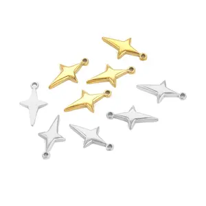 Stainless Steel Star Cross Pendant Necklace Accessories Diy Bracelet Earrings Jewelry Component Production