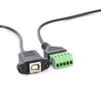 Kabel Data Printer Tanpa Sambungan Las dengan Konektor B Female yang Terpasang dengan Sekrup untuk Pengisian Data dan Koneksi Scanner