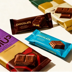 Sachets en plastique thermoscellables en aluminium de qualité alimentaire imprimés sur mesure pour bâtonnets de chocolat, barres protéinées, barres énergétiques, emballage alimentaire - Product Image 2