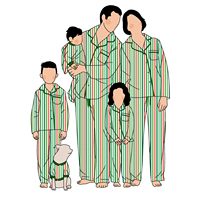 Grosir kustom cetak kotak-kotak lucu pakaian keluarga cocok piyama Natal liburan untuk wanita Set