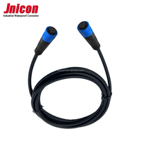 Jnicon M12 Ip67 mâle femelle 2 broches Aviation prise circulaire Led puissance industrielle étanche câble fil connecteur