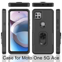 Coque de téléphone antichoc la plus vendue pour Motorola Moto One 5G Ace avec support anneau, coque de protection blindée pour Motorola