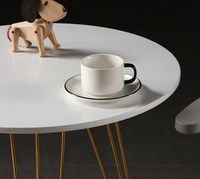 Combinaison de table à manger et chaise, modèle nordique, table basse, moderne et minimaliste, italien, table de luxe