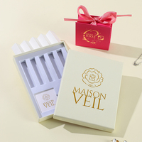 Coffret Cadeau Parfum et Bijoux A1 avec Insert Multi-Compartiments pour Parfums, Boîte Rose à Nœud et Emballage de Luxe Coordonné