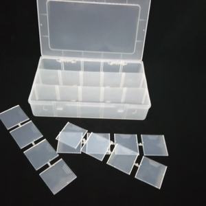 Pratica scatola di immagazzinaggio trasparente rettangolare impermeabile per piccole parti contenitore a scomparto staccabile per perline - Product Image 3