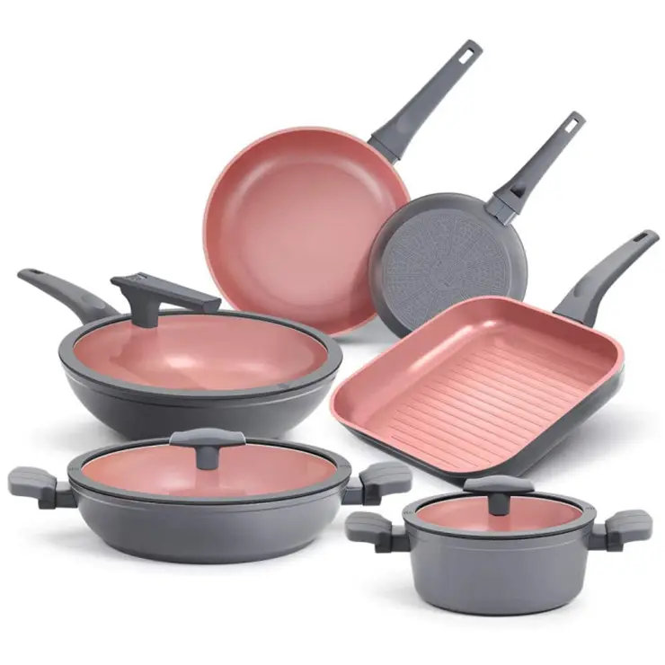 2022 wholesale die cast Aluminum Non Stick Pots Sets Cookware Kitchenware Cooking Kitchen Cooking Pot Set