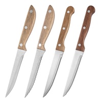 Couteau à viande congelée en acier inoxydable pour couper le steak, couteau à steak à dents fines, couteau dentelé