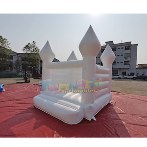 Wholesale commercial outdoor party jumping bouncer jump castle <b>inflatable</b> white bounce house for kids - Product Image 2
