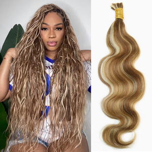 Cheveux humains en vrac, 100% cheveux humains, extensions de cheveux style bohème, <span class=keywords><strong>prix</strong></span> de gros, différentes tailles. - Product Image 3