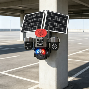 Cámaras de Seguridad IP Solares 4G de Cuatro Lentes, 4K AOV PTZ, Detección PIR, Seguimiento Automático de Personas, Cámara CCTV de Red para Exteriores - Product Image 1
