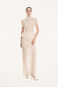 Faldas rectas al por mayor para mujer, elegantes, ELARA FLORAL LACE SKIRT, falda larga de encaje floral, ODM para mujer de WhiteAnt Vietnam - Product Image 4