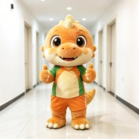 Costume de mascotte adulte Leehom personnalisé, mignon, en forme de dragon, dinosaure de dessin animé, en matériau EVA, unisexe, pour événements sportifs, défilés