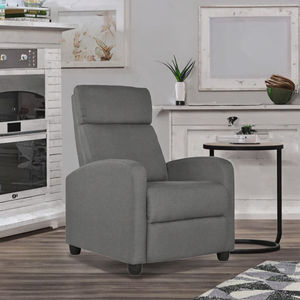 Tốt nhất bán Chất lượng cao vải màu xám đẩy trở lại ngả ghế Câu lạc bộ với tính năng mở rộng Gỗ cao khung da ngồi có thể ngả - Product Image 3