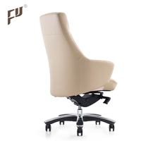 Chaise de bureau exécutive traditionnelle en cuir de Foshan, Chine, design écologique, dossier haut, fonctionnalités réglables, structure en bois