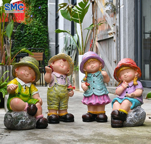 SMC Creative Fashion Cartoon Animals Resin Sculpture-Durable Child-Safe Indoor/Outdoor Use Customizable Home Playground Decor