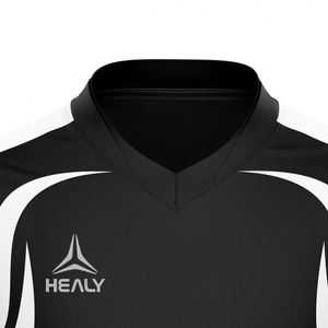 เสื้อฟุตบอลคลาสสิคสไตล์เรโทร แขนสั้น คอวี น้ำหนักเบา ใส่ได้ทั้งชายและหญิง สีดำขาว ทนทาน - Product Image 4