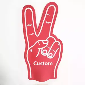 Custom Professional EVA Colorido Impressão Completa Esponja Espuma Torcendo Espuma Mão Fan Finger Com Impressão Do Logotipo