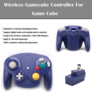 Manette de jeu sans fil 2,4 GHz GC NGC 5 couleurs avec adaptateur 2,4 GHz, joystick, manette de jeu pour console de jeu vidéo GameCube - Product Image 4