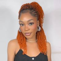 QVR Capelli Vergini Brasiliani Afro Kinky Ginger Orange per Treccine e Dreadlock, Qualità Premium