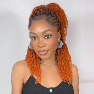 QVR <span class=keywords><strong>Capelli</strong></span> Vergini Brasiliani Afro Kinky Ginger Orange per Treccine e Dreadlock, Qualità Premium - Product Image 5