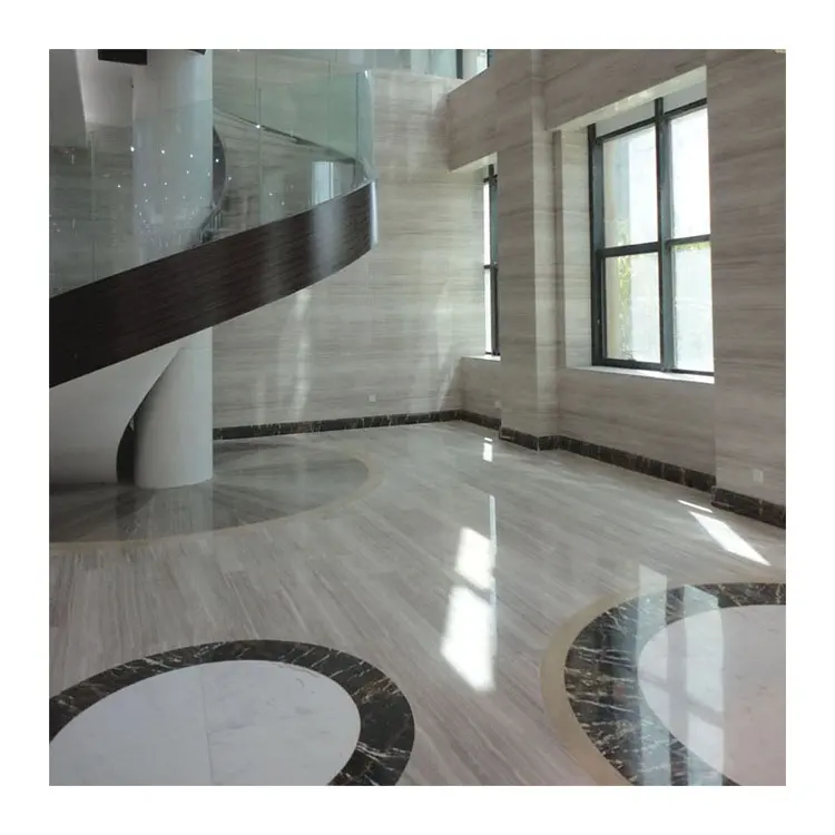 Natural White Marble Tile Peel And Stick Floor Tiles Marble Polished White Marble With Wood Veins