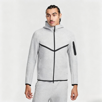 Chemise à capuche décontractée en tricot haut de gamme pour homme, pull printemps-automne, veste confortable à poches zippées