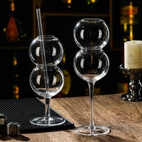 Copa de cóctel de espino confitado personalizada de gama alta, copa de vino espumoso estilo Ins, copa de agua de corazón femenino para Bar, Copa dulce