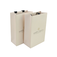 Sacs cadeaux de luxe personnalisés avec logo imprimé, en papier d'art haut de gamme, pour bijoux, vêtements, chaussures, avec lamination et ruban
