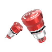 Interrupteur d'arrêt d'urgence HBAN IP65 à tête de champignon 19 mm pour panneaux de contrôle de sécurité industrielle et boutons-poussoirs de machines