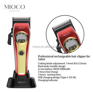 MIOCO M9650 Motor magnético recargable eléctrico cortadora de pelo USB carga rápida DLC hoja de corte interruptor de botón 9000-9500rpm - Product Image 3