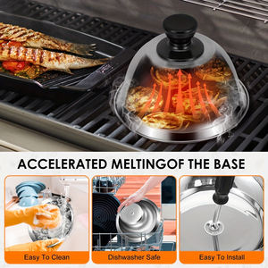 Venta al por mayor comercial casa multiusos cubierta de alimentos parrilla evita salpicaduras hamburguesa Cloche servir plato cubierta - Product Image 4