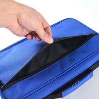 Sac de transport pour stylos marqueurs en tissu Oxford, double compartiment, fermeture éclair, étui de rangement pour stylos à dessin pour étudiants en art