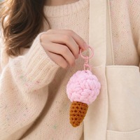 Porte-clés lumineux 3D en peluche alimentaire, breloques burgers et cornets de glace pour sacs à dos, anniversaire de filles