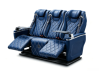 Siège de canapé-lit électrique à 3 rangées avec table pliable pour modification intérieure de fourgonnette MPV, sièges de voiture modifiés