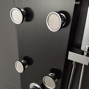 Spazzola pannelli <span class=keywords><strong>doccia</strong></span> neri <span class=keywords><strong>con</strong></span> 6 getti corpo <span class=keywords><strong>e</strong></span> pioggia pioggia in testa - Product Image 5