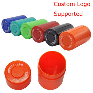Pot cylindrique en plastique OEM à thème magique avec couvercle hermétique à bouton-poussoir, design de dessin animé, pour le stockage d'herbes, idéal pour le Día de los Muertos - Product Image 2