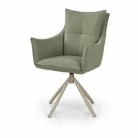 Fauteuil de salle à manger pivotant moderne en tissu matelassé à dossier haut pour salle de bain et bureau à domicile (DC-5076)