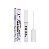 Gel Fijador de Cejas Transparente a Prueba de Agua con Logotipo Personalizado, 24 Horas de Larga Duración, Pegamento para Estilizar Cejas, Cera Transparente para Esculpir Cejas