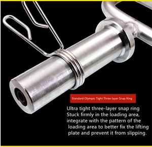 Olymp כרום ברבל פלדה אימון משקולות עבור הרמת משקולות מרובע בצורת Triceps בר ציוד כושר - Product Image 4