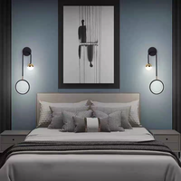 Lampu Dinding Aluminium Modern Minimalis Elegan Putih/Hitam 3000K/4000K/6000K untuk Kamar Tidur / Lampu Dinding Latar Belakang (A6113-2)